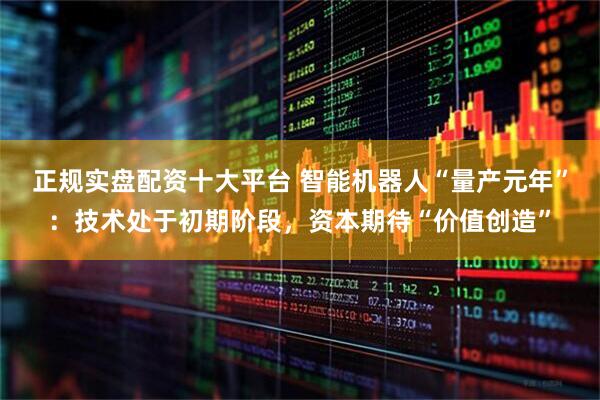 正规实盘配资十大平台 智能机器人“量产元年”：技术处于初期阶段，资本期待“价值创造”
